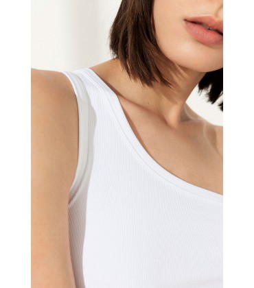 REMY Ribbed One-Shoulder Top